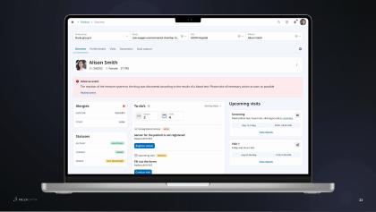 Medidata patient management product screens